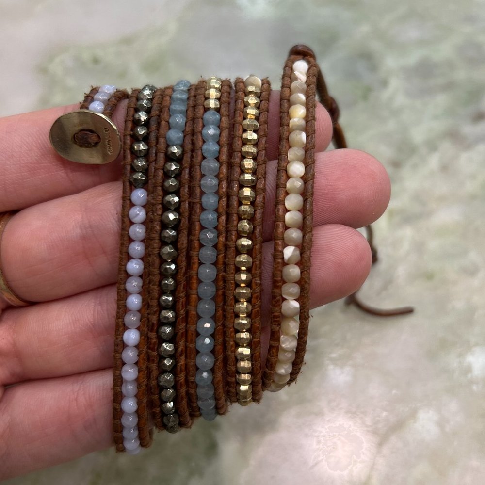 Chan Luu Brown Bracelet Five Wrap